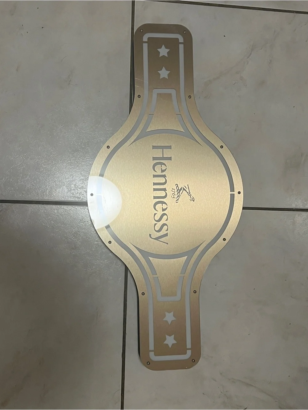 Hennessy Metallic Gold Decorative Wall Plaque